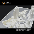 Modelo de construção de acrílico 3D e imóveis